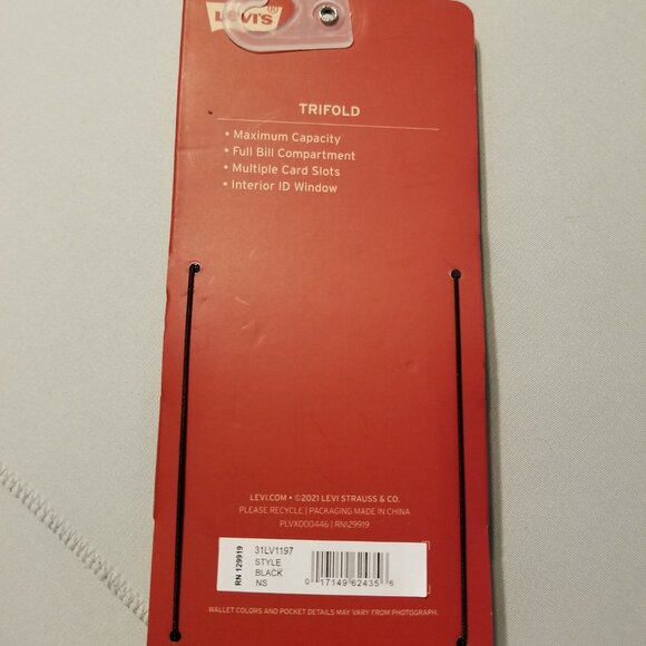 New Levi's Trifold Wallet for Men - Picture 3 of 7